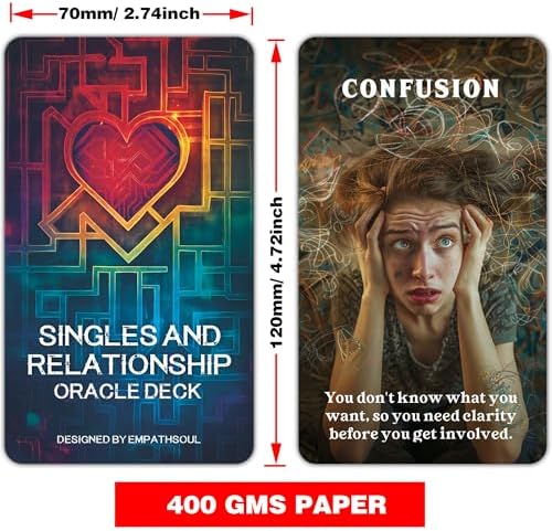 DPEHAKMK eighty pieces divination cards close up of relationship shadow work messages
