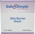 Safe n Simple Skin Barrier Sheets packaging front view showing five count boxes