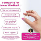 Pink Stork prenatal support bottle side profile