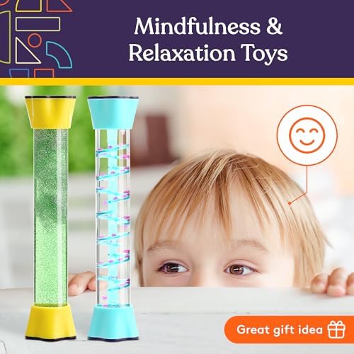 Close up of liquid motion bubbler sensory play features