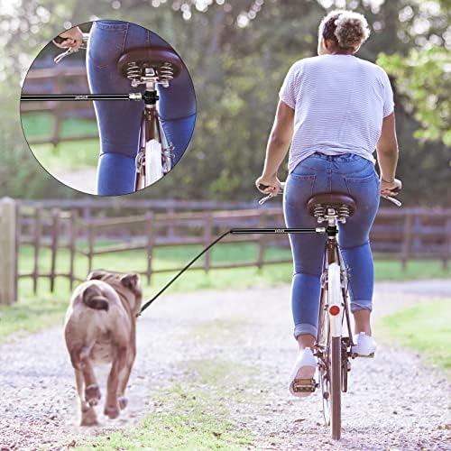 Petbetf dog bike leash black variant in outdoor setting