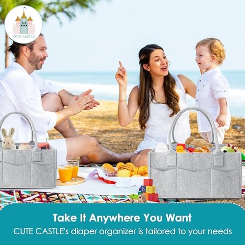 Cute Castle 2 pack diaper organizers stacked together
