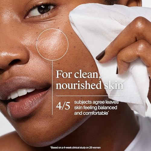 Dermatologist-tested makeup wipes gentle on sensitive skin and delicate eye area