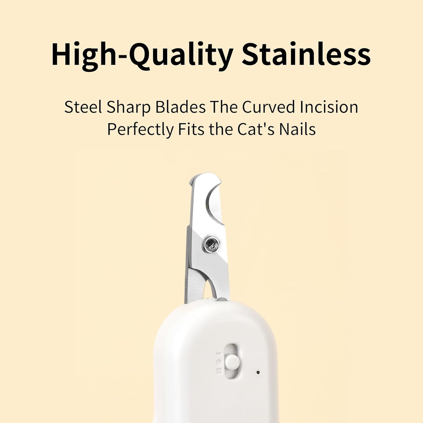 Close up of stainless steel blade on Pakeway grooming tool