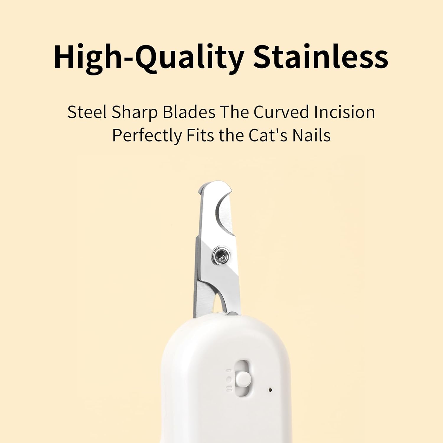 Close up of stainless steel blade on Pakeway grooming tool
