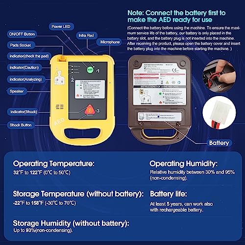 Portable biphasic defibrillator kit for home cardiac emergency response