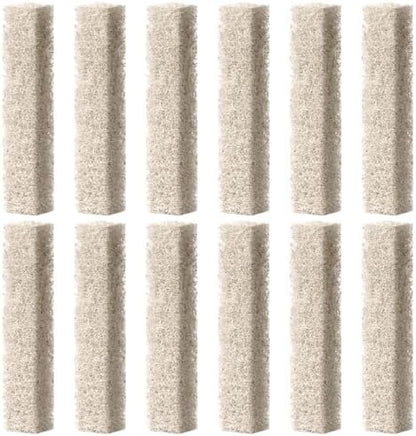 Close up view of the resilient poly fiber texture of the aquarium ammonia removing pad.