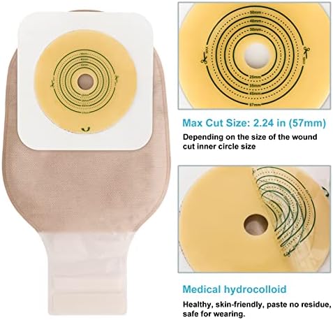 VLOOKUP ostomy supplies cut to fit hydrocolloid skin barrier flange with measurement card