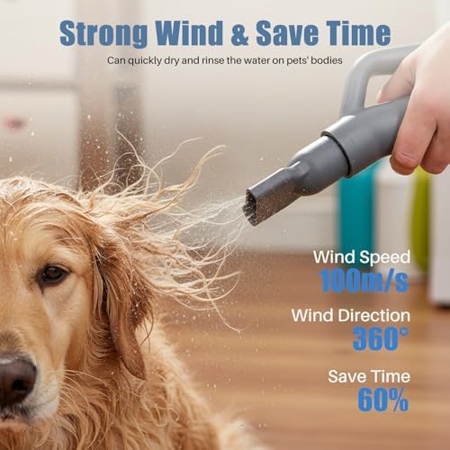 Dumos low noise pet dryer handheld display
