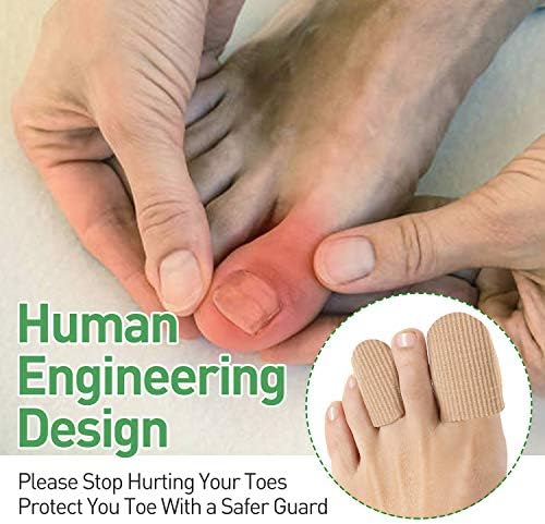 Soft silicone gel lined toe caps for blister prevention in runners.