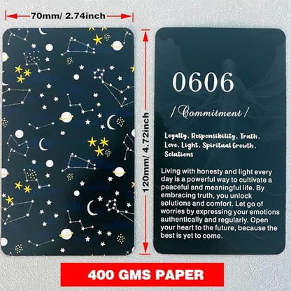 Hand holding Angel Numbers Oracle Cards