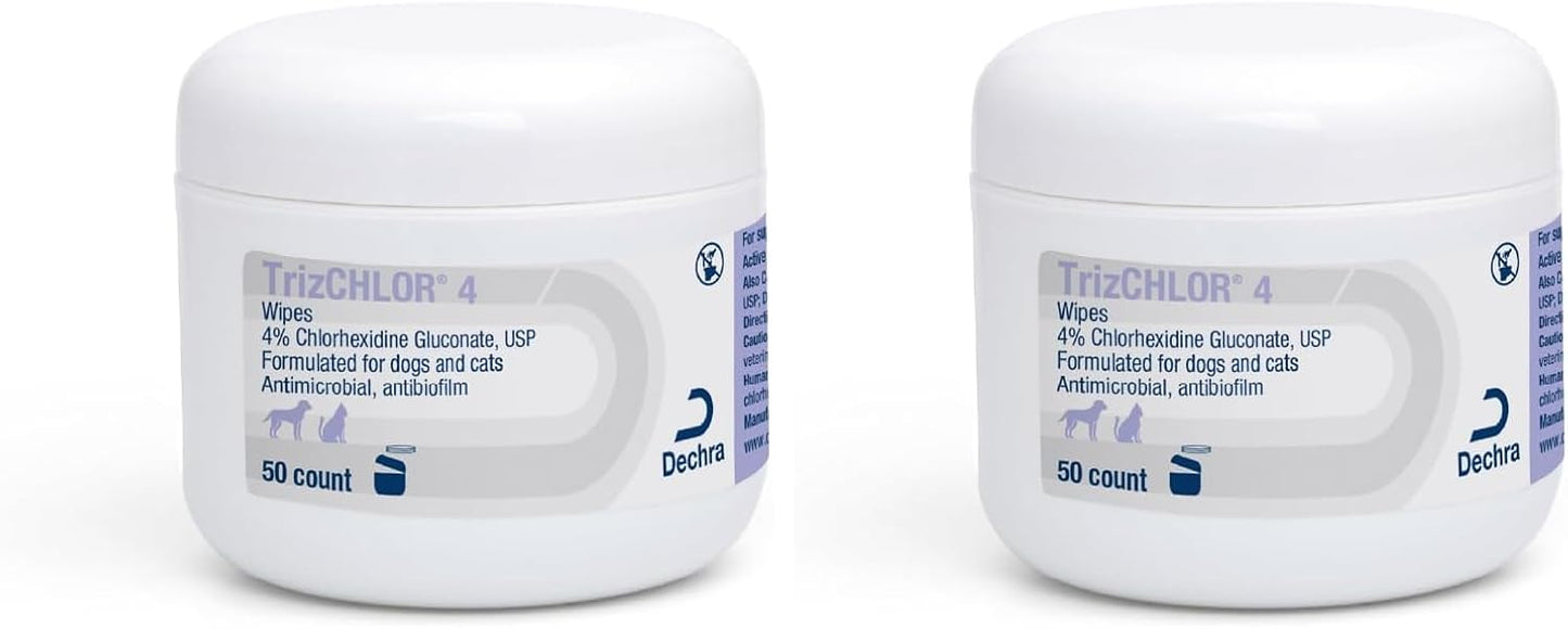 Topical medicated wipes for managing resistant bacterial infections in dogs.