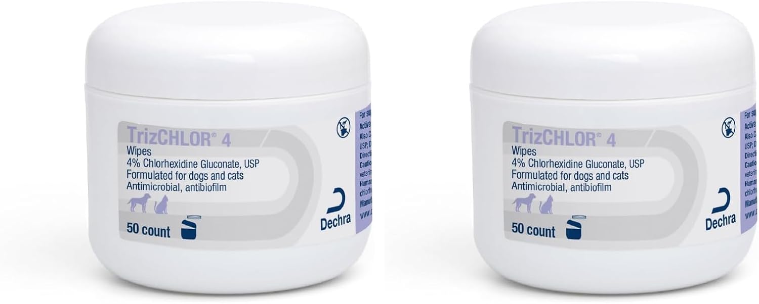 Topical medicated wipes for managing resistant bacterial infections in dogs.