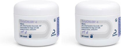 Topical medicated wipes for managing resistant bacterial infections in dogs.