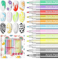 Saviland 12 Colors Nail Art Pens Set front view