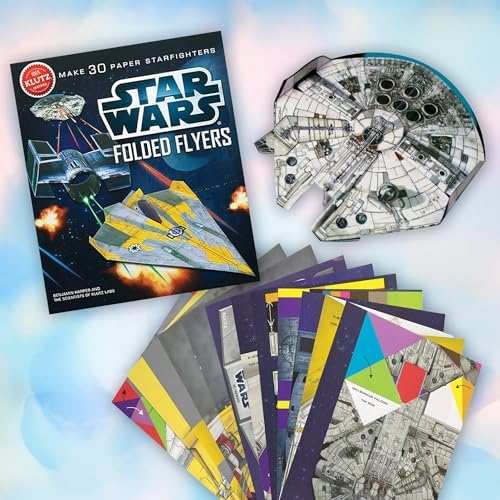 Klutz Paper Airplane craft kit showcasing the flat-lay spiral binding and completed paper aircraft projects.