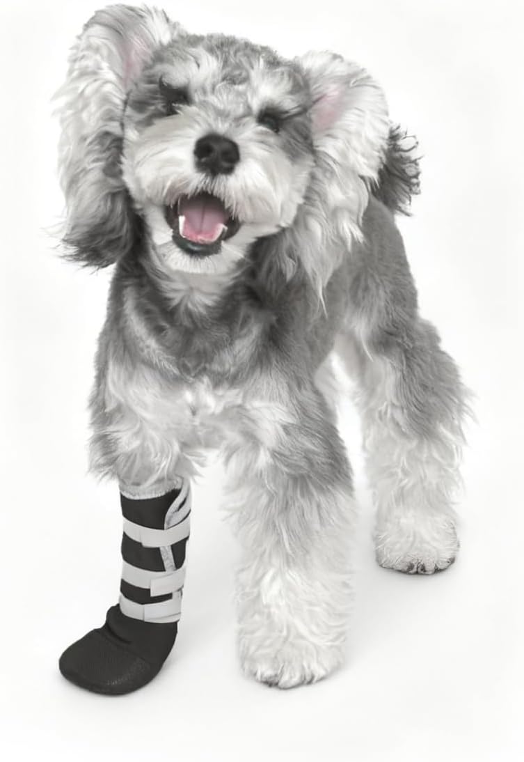 Snugrance 2 pcs Dog Paw Wound Recovery Boot, Lick-Proof Protection, Non-Slip Pet Shoe with 3 Strengthen Self-Adhesive Strap, Soft Protector for Medium to Large Dogs (L) - Image 9