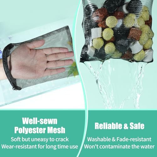 Aquaneat coarse mesh filter bag texture and 2mm holes