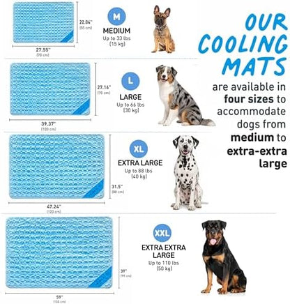 INSPECTOR TAIL Dog Cooling Mat - No Freeze Needed, Self-Cooling Pad for Extra Large Dogs, Washable Portable for Crate Kennel Car Sofa Bed Floor, Indoor Outdoor Summer Use, 47"x31" with Carry Bag - Image 5