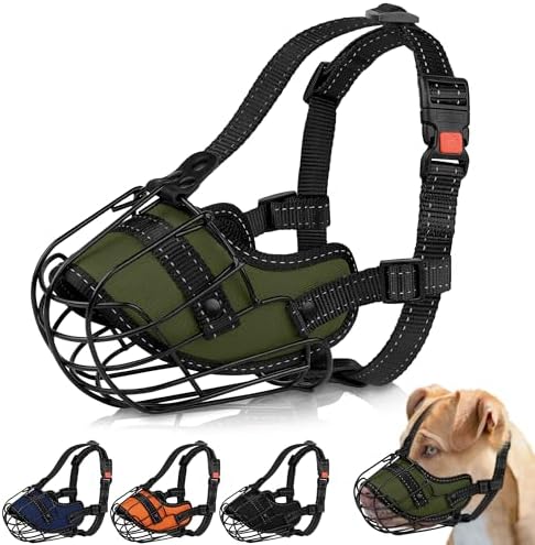 Oopsdoggy metal dog muzzle for large breeds side angle