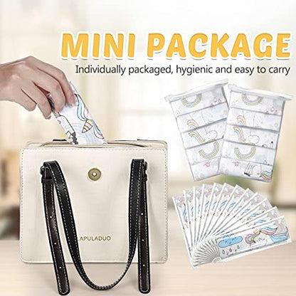 Mimorou kids travel accessories showing forty pieces of individually wrapped packages