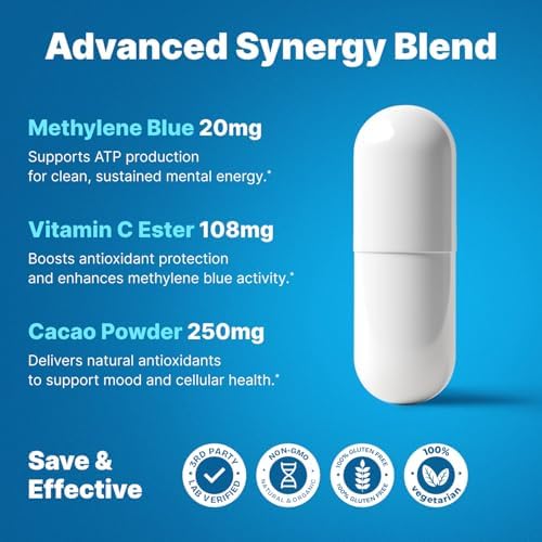 PureNutra Ultimate Methylene Blue capsules capsule size and texture