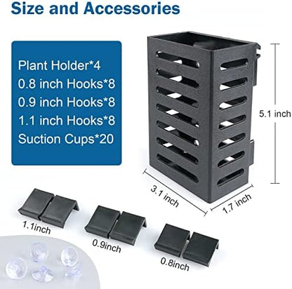 Premium ABS plastic aquarium plant holder set for live aquaponic plants.