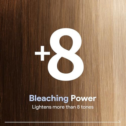 Back of the YOURTONE hair lightening powder packet with mixing instructions