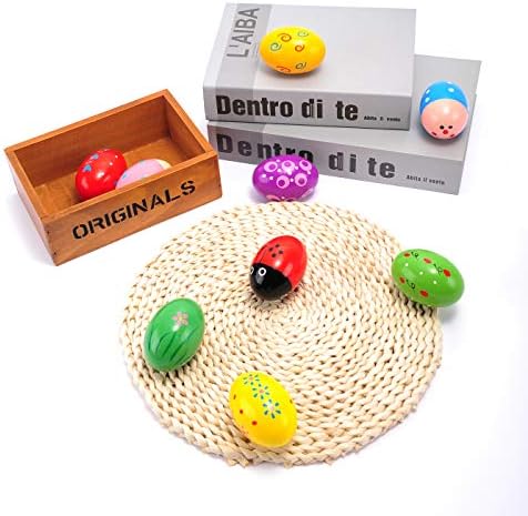 NEWTGAN nine piece wooden easter basket stuffers and holiday party favors assortment
