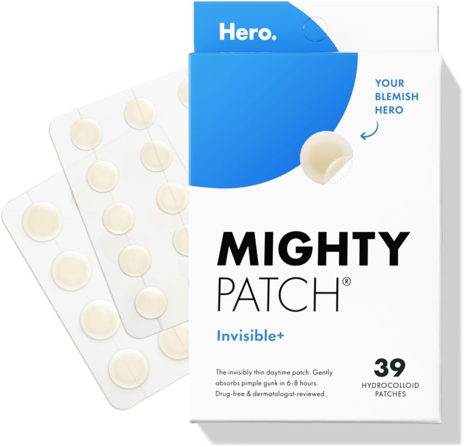 Mighty Patch Invisible+ daytime hydrocolloid pimple patches for face
