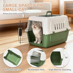 MoNiBloom premium pet travel kennel slide out tray feature for easy cleaning