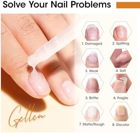 Applying nail growth treatment to damaged fingernails