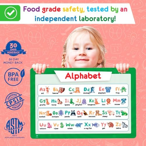 Simply Magic reusable toddler table mats being wiped clean with a damp cloth