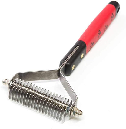 Ryan's Pet Supplies Paw Brothers 20 blade medium double wide rake front view