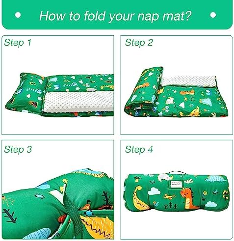 Beeweed travel nap pad unrolled completely for daycare use