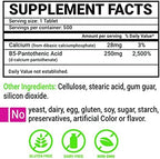 Peter's Choice Vitamin B5 supplement label details