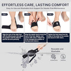 Comparison view of the Fit Geno arch support brace in beige and black colors.