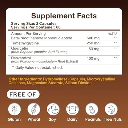 Imported USA premium NMN supplement 4 in 1 daily vitality formula packaging