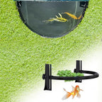 Self adjusting floating plant corral separating duckweed from filter