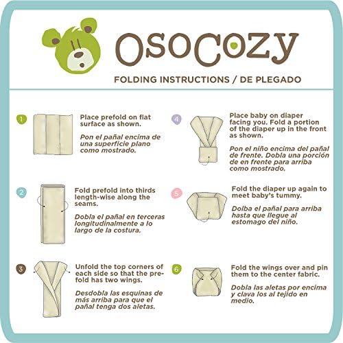 OsoCozy prefold cloth diapers twelve count bundle ready for use
