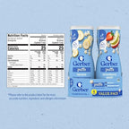 Close up of Gerber Grain and Grow Puffs packaging branding