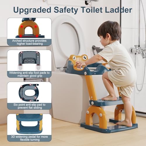 Bonbay 2 in 1 baby potty chair showing waterproof soft cushion and side handles