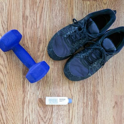 Close up of On Your Toes 4 Ounce bottle showing maximum strength formula details.