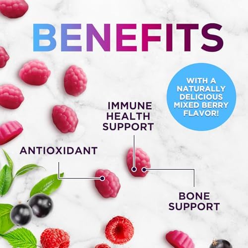 Health Nutrition Naturals 120 count bottle of berry flavored zinc gummy vitamins