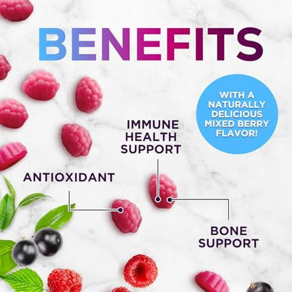 Health Nutrition Naturals 120 count bottle of berry flavored zinc gummy vitamins