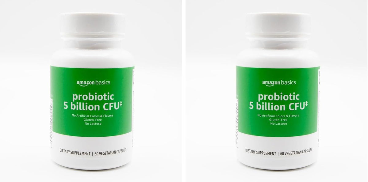 Amazon Basics Probiotic dietary supplement cap and seal