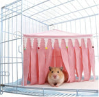 Guinea Pig Hideout,Pets Forest Cage Corner Hideout,Cage Accessories for Guinea Pig, Bunny, Chinchilla, Hamster, Rabbit and Other Small Pets, No Metal Fences (Pink,Medium) - Image 5