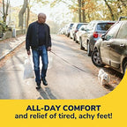 Full length view of Dr. Scholl's Float-On-Air foam insoles for men.