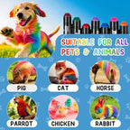 Example of colorful grooming using Aofegrlt pet paint pens