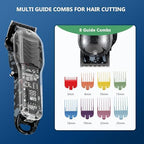 Tuanchuanrp professional hair clipper set unboxed with all included styling accessories arranged neatly